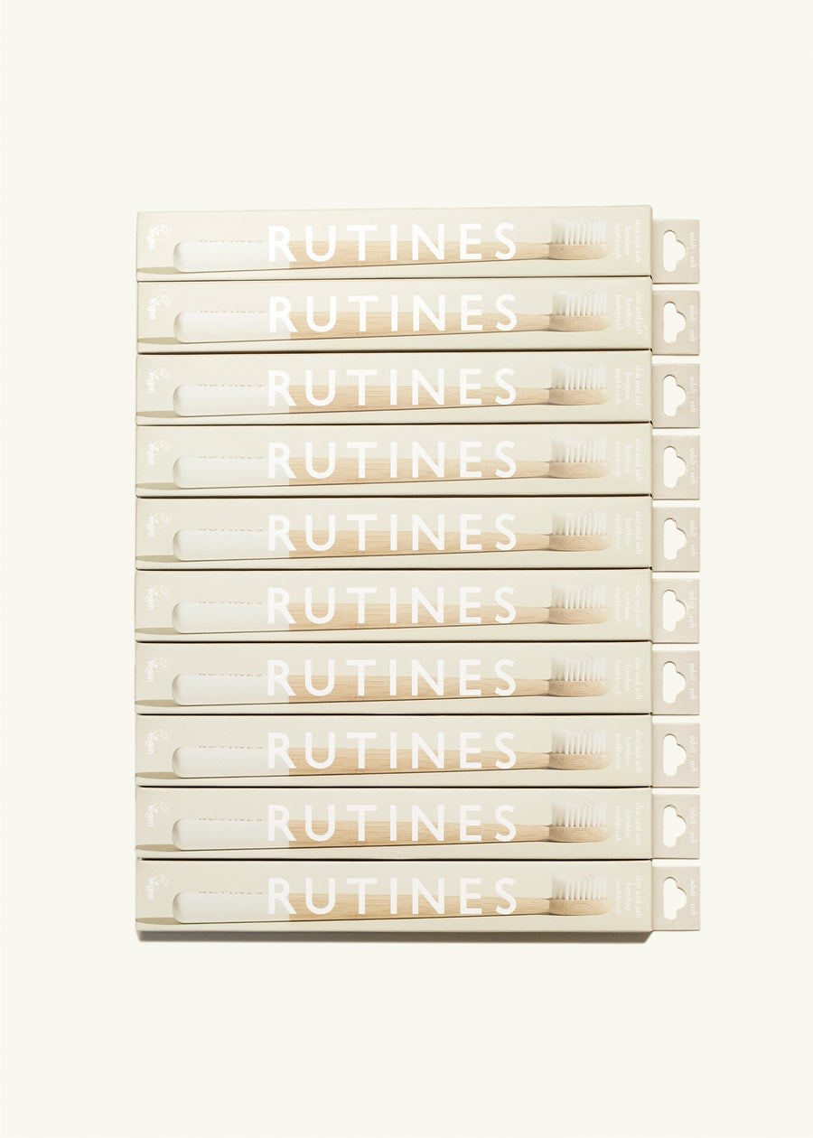 10-pack Rutines Slim Comfort toothbrush - White - SOFT (FREE SHIPPING)